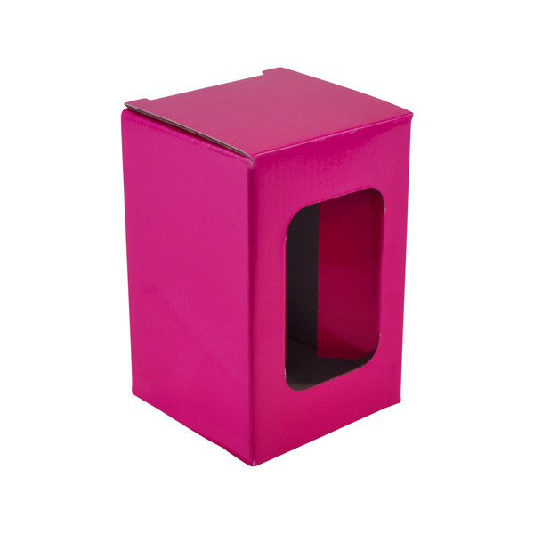 Promoasje Corrugated Paper Printing Promoasje Gift Wine Glass Storage Packaging Box foar twa flesse
