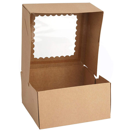Kraft Paper Small Carryout Folding Takeout Food Box Container Kraft Paper Food Box