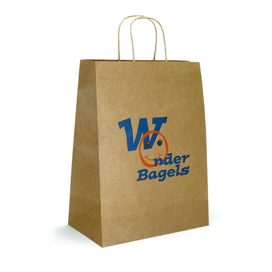 Murang Recycled Custom Design Luxury Shopping Brown Kraft Paper Bag