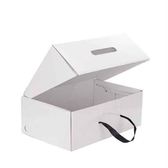 Kartun korrugat Shipping Custom Printed White Shoe Box