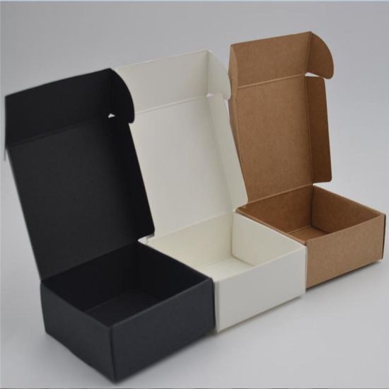 Мала крафт-хартиена кутија, кафеава картонска рачно изработена кутија за сапун, бела занаетчиска кутија за подарок, црна кутија за накит за пакување