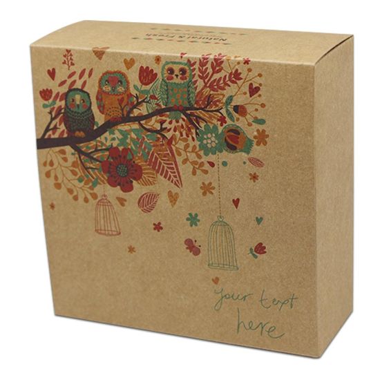 棕色牛皮纸包装盒纸盒纸板结婚礼物糖果包装盒