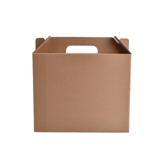 Plain Cheap Kraft Paper Corrugated Board Gift Box Eco Friendly Handle Boxes