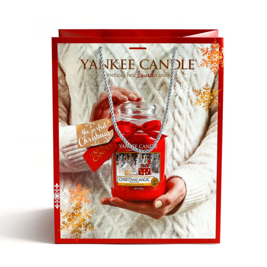 Customized Design Printed Christmas Candle Gifts Paper Bag