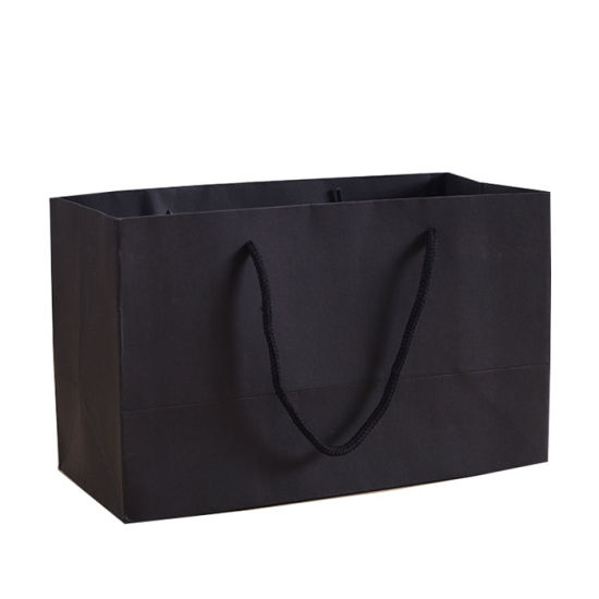 Hot Stamping Black Paper Board Clothes Gift Packaging Shopping Bag