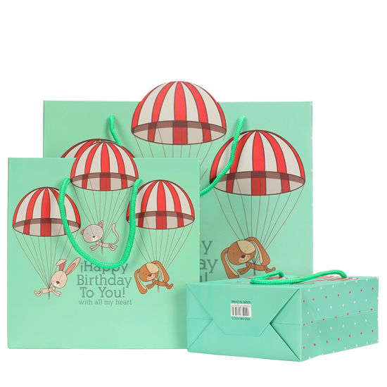 Sweet Cute Cute Paperboard Design Kids Today Paper Bag ការបោះពុម្ពផ្ទាល់ខ្លួន