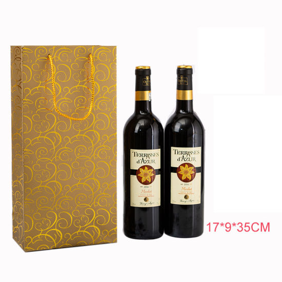 Luxury Sliver Stamping Hot Foil Dry Red Wine Bag Bulk Presyo