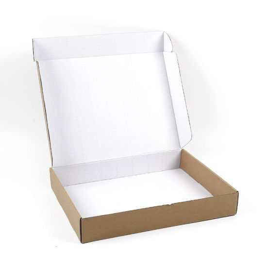 Caixa de envío de papel kraft con acabado UV