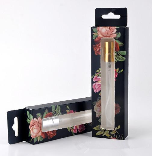 高檔香水瓶帶盒延時噴霧瓶玫瑰花圖案香水瓶盒
