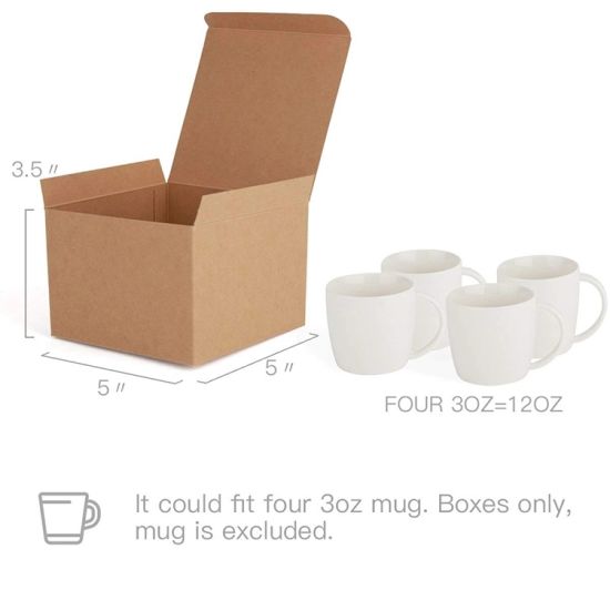 Brown Paper Gift na may Lid para sa Mga Regalo sa Crafting Cupcake Packaging Box
