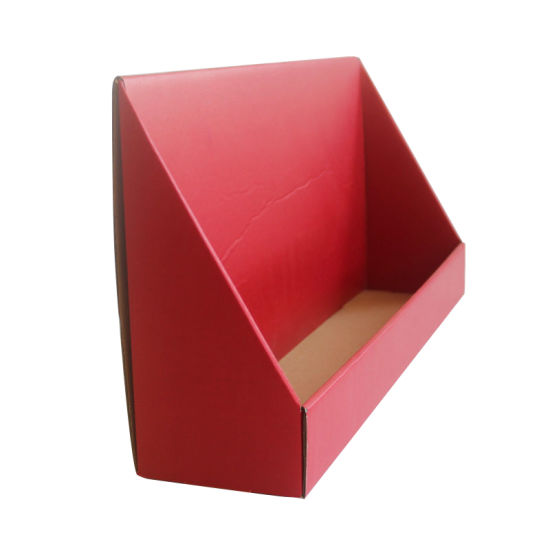 Kutia e shfaqjes së ushqimit të valëzuar me printim me ngjyrë të kuqe, e personalizuar
