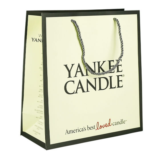 Lichtgele kleurendruk Yankee Candle-pakket papieren zak