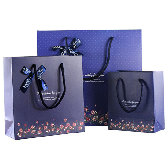 Thepa e tšoarellang ea Ivory Paper Personalized Shopping Paper Bag e nang le Logo