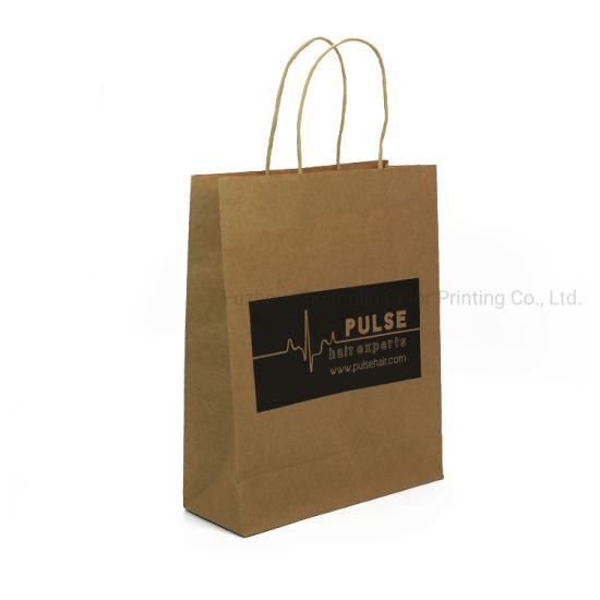 Best Price for Cardboard Inserts For Packaging - Recyclable Printed Logo Design Brown Kraft Paper Shopping Bags – Shuanglin