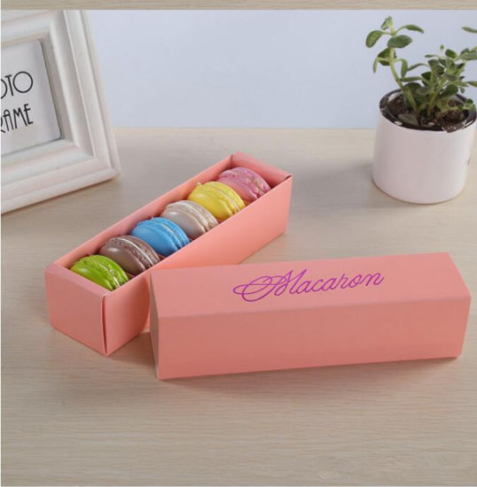 ប្រអប់នំ Macaron Boxes Home Made Macaron Chocolate Boxes Biscuit Muffin Box Retail Paper Packaging Box