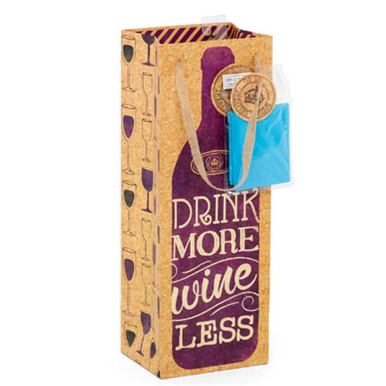 Kraft dāvanu mazumtirdzniecības ballīšu vīna papīra maisiņš ar rokturiem