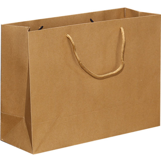 ສີທໍາມະຊາດສີນ້ໍາຕານ Kraft Paperboard Bags ຂາຍຍ່ອຍ