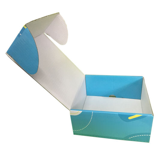 Corrugated Board Slippers Box Customized Glossy Laminated