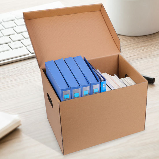 Courrugated Your Firm Logo Printed Book Document Storage Box Custom