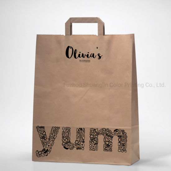 I-Eco-Friendly Recycled Brown Kraft Paper Bag eneFlat Paper Rope