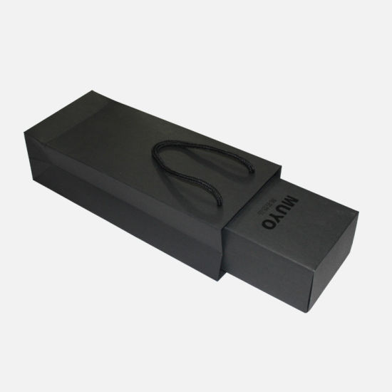 箱の注文のロゴの印刷を用いる傘の包装の紙袋の黒く白い色
